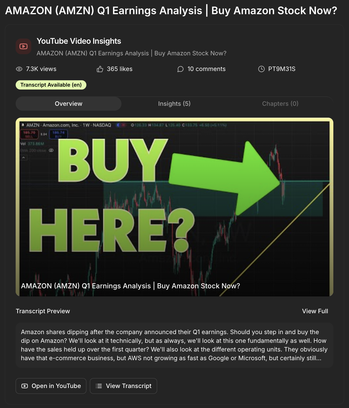 Amazon Q1 Earnings Analysis YouTube video source